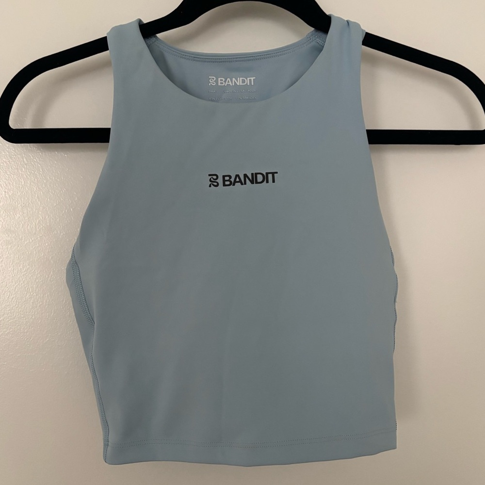 Bandit running stamina race crop in glacier blue